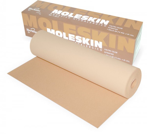 Moleskin colore rosa Spessore extra sottile - Rotolo da 2,7 metri x 22 centimetri Moleskin colore rosa Spessore extra sottile - Rotolo da 2,7 metri x 22 centimetri